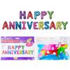 Conjunto de Balões Feliz Aniversário de 17 Polegadas Inglês Espanhol Decoração de Balão de Filme de Alumínio ANNIVERSARY