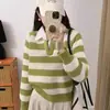 2026 Novo Suéter Casual Preguiçoso de Tricô Estilo Japonês e Coreano para Mulheres, Blusa de Tricô Solta e Confortável Moda Primavera com Mangas Longas