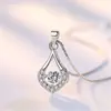 Colar de prata estilo coreano feminino simples corrente para clavícula estilo coreano pingente de coração batendo Mori estudante pingente de coração inteligente