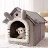 Casa para gato y perro, cálida en invierno, adecuada para todas las estaciones, nido de gato extraíble y lavable, casa pequeña para perro, cama para gato, artículos para mascotas