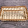 Cesta de pan de frutas, cesta de exhibición de supermercado, cesta de exhibición de hotel, cesta de almacenamiento tejida de ratán, cesta de almacenamiento de refrigerios