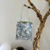 Bolsa Floral Fresca de Verano con Diseño Único, Correa para el Hombro, Bolso de Hombro Único, Bolso de Bosque para Viajes Diarios para Mujer, Estilo Delgado, Tela de Algodón Peinado Fino