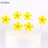 Paquete de 10 bolas de pelo para decorar tartas de cumpleaños, nubes, luna roja enchufable, nubes blancas, adornos de arcoíris para tartas, banderas.