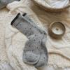 Calcetines de Lana de Puntos para Mujer Calcetines de Media Pantorrilla Otoño e Invierno Espesados Forrados de Felpa Cálidos Gris Azul Zapatos Birkenstock Calcetines de Invierno