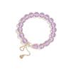 Pulseira de Contas de Cabacinha de Ametista Boliviana Natural Moda Feminina Para o Trabalho Pérola de Água Doce Cristal Rosa Pulseira