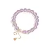 Pulsera de Calabaza de Amatista Boliviana Natural con Cuentas Moda Femenina Para el Trabajo Perla de Agua Dulce Cristal Rosa Pulsera