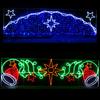 Luzes de LED em forma de floco de neve para a rua, iluminação pública, luzes transversais, luzes de estilo festivo de primavera ao ar livre, luzes de corda