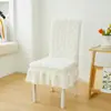 Funda de silla de felpa, adecuada para todas las estaciones, funda elástica para taburete, diseño moderno y simple con respaldo integrado, funda de silla para el hogar de color liso
