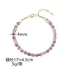 Pulseira Ajustável de Metal Minimalista de Alta Qualidade Estilo Europeu e Americano Transfronteiriço com Turquesa Natural e Contas Coloridas Douradas