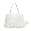 Bolso Bandolera de Cadena Distintivo para Mujer Otoño e Invierno Nuevo Bolso de Hombro con Cinturón de Borlas Bolso de Mano de Felpa de Color Sólido Elegante para Mujer