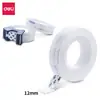 Conjunto de Fita Adesiva Transparente Invisível Deli com Cortador para Estudante, Escritório, Alta Viscosidade, Fita Pequena Transparente no Atacado