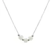 Collar de Jade Hetian Imitación Tres Vidas Tres Mundos para Mujer, Diseño de Nicho de Lujo Ligero, Colgante de Cuenta de la Fortuna, Cadena Versátil y Elegante para la Clavícula