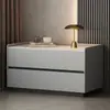 Mesita de noche de madera maciza de lujo ligero para dormitorio, Nuevo armario de almacenamiento simple, Armario de almacenamiento de estilo italiano moderno, Armario ensanchado