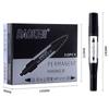 Marcador Baoke MP210 Negro Doble Punta No se decolora Impermeable Pluma Gruesa Marcador Oleoso Doble Punta Pluma de Punta Grande