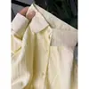 Chamarra Camisa Amarilla para Mujer, Cárdigan Delgado Casual de Verano, Camisa Protectora del Sol, Top de Estilo Holgado y Relajado