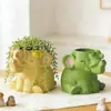 Zongbo Silicona Nuevo Producto Maceta Elefante Frasco de Almacenamiento Molde de Silicona Jarrón Elefante DIY Taza para Velas Molde de Yeso