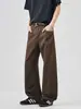 Ropa de Hombre Fengshe / Primavera 2026 Retro Americano Maillard Algodón Puro Jeans Casuales Rectos de Moda para Hombre