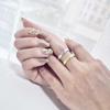 Anillo de Pareja Estilo Similar de Xiaohongshu Plata Esterlina S925 Hielo Triturado Popular Simple Anillo de Pareja Anillo Abierto Pulsera Transmisión en Vivo