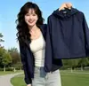 2026 Nueva Chaqueta con Capucha para Mujer Cintura Ajustada Adelgazante Ropa Exterior Otoño Corta para Exteriores Chaqueta Softshell Chaqueta Ajustada para Mujer Cuero