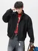 Chaqueta de solapa versátil de estilo Old Money de moda para hombre, abrigo Harrington de corte limpio de alta gama