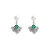 Pendientes de Perla con Forma de Hoja de Ginkgo, de Alta Gama, Exquisitos, Versátiles y Elegantes