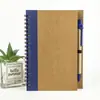 Cuaderno de Bolsillo Espiral Simple con Cubierta de Papel Kraft, Diario, Bloc de Notas, Cuaderno Espiral