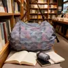 Bolsa Acordeão Bolsa de Compras de Supermercado Bolsa Tote Portátil Enrolável Bolsa Nuvem Bolsa de Armazenamento de Grande Capacidade Bolsa de Compras Dobrável