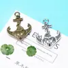 Accesorios de joyería de aleación al por mayor 39*29mm vintage tridimensional ancla de mar capitán pirata marinero
