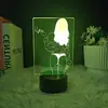 Luz de Noche LED 3D Creativa para Niñas Yoga Sexy, Adornos de Escritorio Luminosos, Lámpara de Mesa LED, Regalo de Atmósfera para Dormitorio y Mesita de Noche
