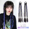 Extensiones de Cabello Trenzado Falsas con Mechas de Colores, Rastas Pequeñas, Trenzas Retorcidas, Trenzas Largas, Accesorios para el Cabello, Pinzas para el Cabello, Trenzas de Boxeadora 'Hot Girl', Extensiones de Cola de Caballo Falsas