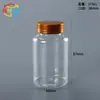 Botella Qianlin 150cc Transparente Botella con Junta de Bambú 175cc Botella para Caramelos de Tableta Botella de Cápsulas 150cc Botella de Plástico para Suplementos de Salud