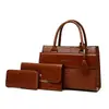Moda Transfronteriza Moda Retro Patrón de Cocodrilo Bolso de Mujer Set de Tres Piezas Europeo y Americano Versátil Elegante Gran Capacidad Portátil