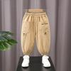 Calça Infantil de Verão Menino Pato Amarelo Estilo Fino 2025 Nova Calça Longa para Bebê Calça Casual de Verão para Meninos