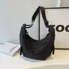 Moda Transfronteriza Unisex Mochila Escolar Cruzada de Hombro Bolsa Cruzada de Nailon Gran Capacidad Bolsa de un Solo Hombro Estilo Japonés Bolsa de Viaje Tipo Dumpling