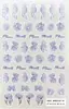 Transfronterizo especialmente para pegatinas de flor para decoración de uñas al por mayor girasol lirio margarita pegatinas de uñas adhesivas transparentes