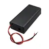 2 Baterías AA con Tapa y Interruptor Lateral Caja de Baterías, Dos Baterías AA en Serie Portapilas Doble AA*3V con Tapa