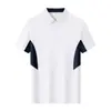 Camisa polo Disan Golf 40D 140G tecido dupla face gola sem costura tecnologia sem costura bloqueio de cor manga curta estampa