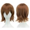Pelo Falso Mao Niang Rizado Hacia Atrás Peluca de Cabello Universal Cos Cabello Corto Cabello de Estudiante Colorido Cabello Universal Peluca de Anime para Cosplay