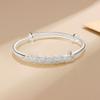 2022 Novo Bracelete de Pavão Bracelete de Cobre Banhado a Prata em Relevo Moda Feminina Bracelete de Seda Fênix Pulseira Joias