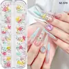 Caja de 12 Compartimentos con Decoraciones para Uñas, Corazones Cromados Cruz, Estilo Punk Estrellas de Resina Dopamina, Accesorios Coloridos para Uñas