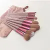 Maquiagem de beleza Four Seasons pincel de maquiagem verde conjunto cerdas macias 13 blush sombra corretivo base pó pincel de alto brilho
