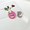 Hermosos encantadores aretes pequeños de aro C con gota de circón y aceite para mujer, simples, lindos, exquisitos, buena combinación, nicho, aretes de hebilla para la oreja para mujer