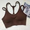 Conjunto de Sujetador Deportivo para Mujer Estampado de Leopardo Correa Delgada Espalda Hermosa Sexy Secado Rápido Transpirable Rodillo de Hierro Ropa Interior de Yoga Chaleco Deportivo