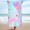 Toalla de playa, toalla de baño, venta al por mayor, toalla de microfibra, esterilla de playa rectangular, toalla de baño con impresión digital, chal para figurar