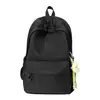 Mochila bordada de nicho da moda para alunos do ensino fundamental II e médio, alto valor estético, design simples, grande capacidade, mochila de viagem feminina