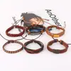 Aliexpress Mais Vendido Acredite Comércio Exterior Conjunto de Couro Pulseira Masculina Cordão de Couro Trançado Vintage Acessório de Mão DIY