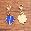 Accesorios de joyería de aleación multicolor y multiestilo, dijes colgantes de esmalte dorado KC, colgantes de flor, corazón, pentagrama y chile