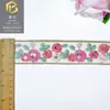 Nuevos Accesorios de Ropa Estilo Étnico Malla Hanfu de 4 cm Bordado Multicolor Encaje Malla Cinta Colorida