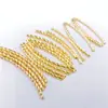 Ouro 14K18K Banhado Prata Preserva Cor Fio Facetado Cotovelo Rosqueado Pulseira Colar DIY Feito à Mão Acessórios Pulseira de Cristal