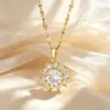 Artículo de moda de tendencia del stream en vivo de un influencer: Colgante versátil de doble anillo para manualidades con cobre y circonita microincrustados para mujer, adecuado para collares de cadena O transfronterizos